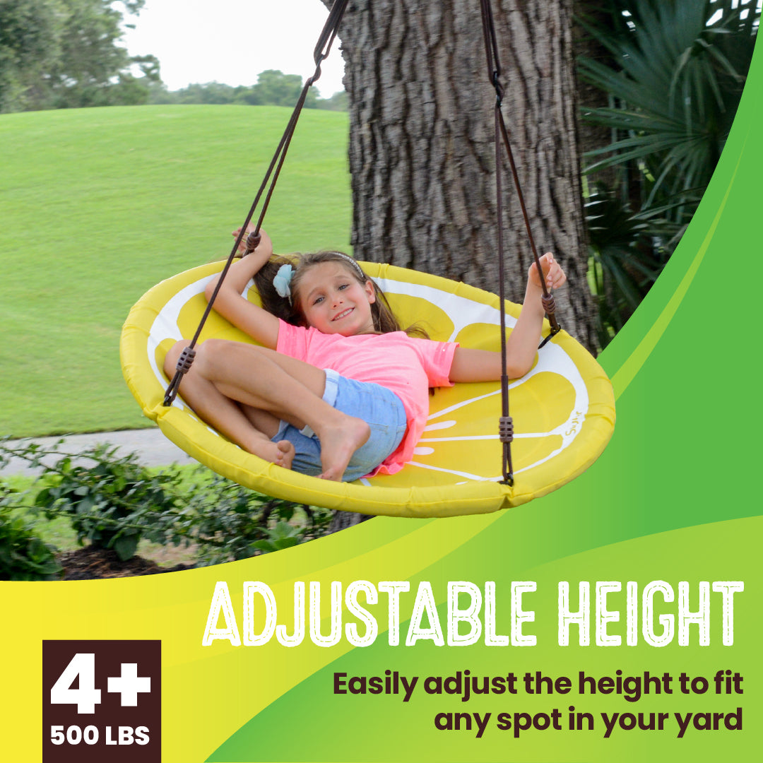 40" Fruit Slice Giant Saucer Swing, Holds up to 4 Kids