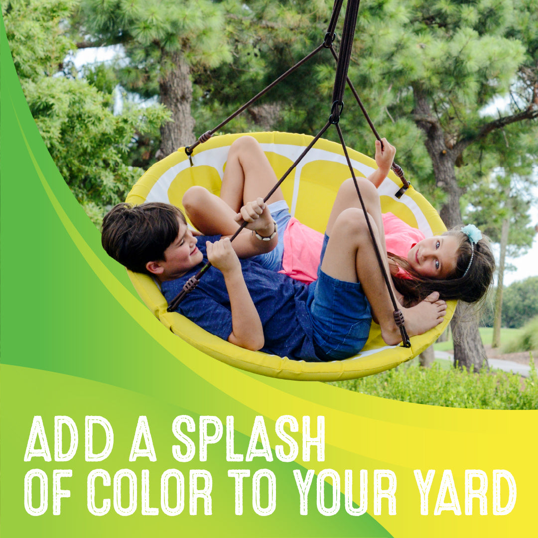 40" Fruit Slice Giant Saucer Swing, Holds up to 4 Kids