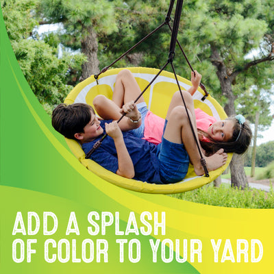 40" Fruit Slice Giant Saucer Swing, Holds up to 4 Kids