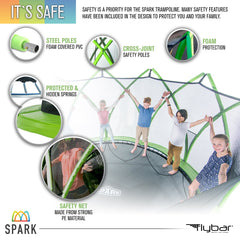 Spark 8FT Trampoline & Net, Ages 6+