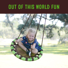 24" Orbit, Mesh-Padded Saucer Tree Swing, Holds 1 Kid