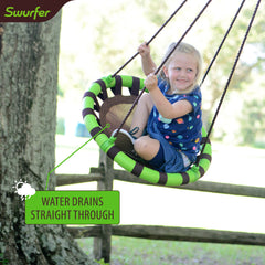 24" Orbit, Mesh-Padded Saucer Tree Swing, Holds 1 Kid