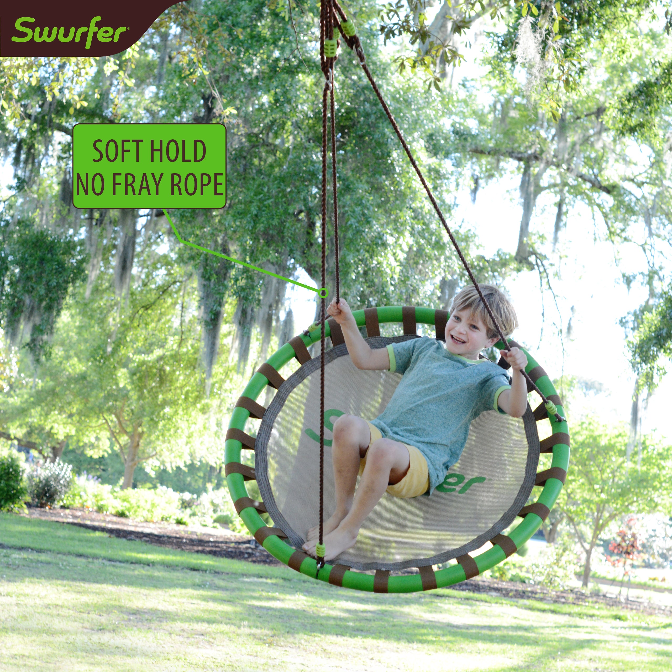 40" Orbit, Mesh-Padded Saucer Tree Swing, Holds up to 4 Kids