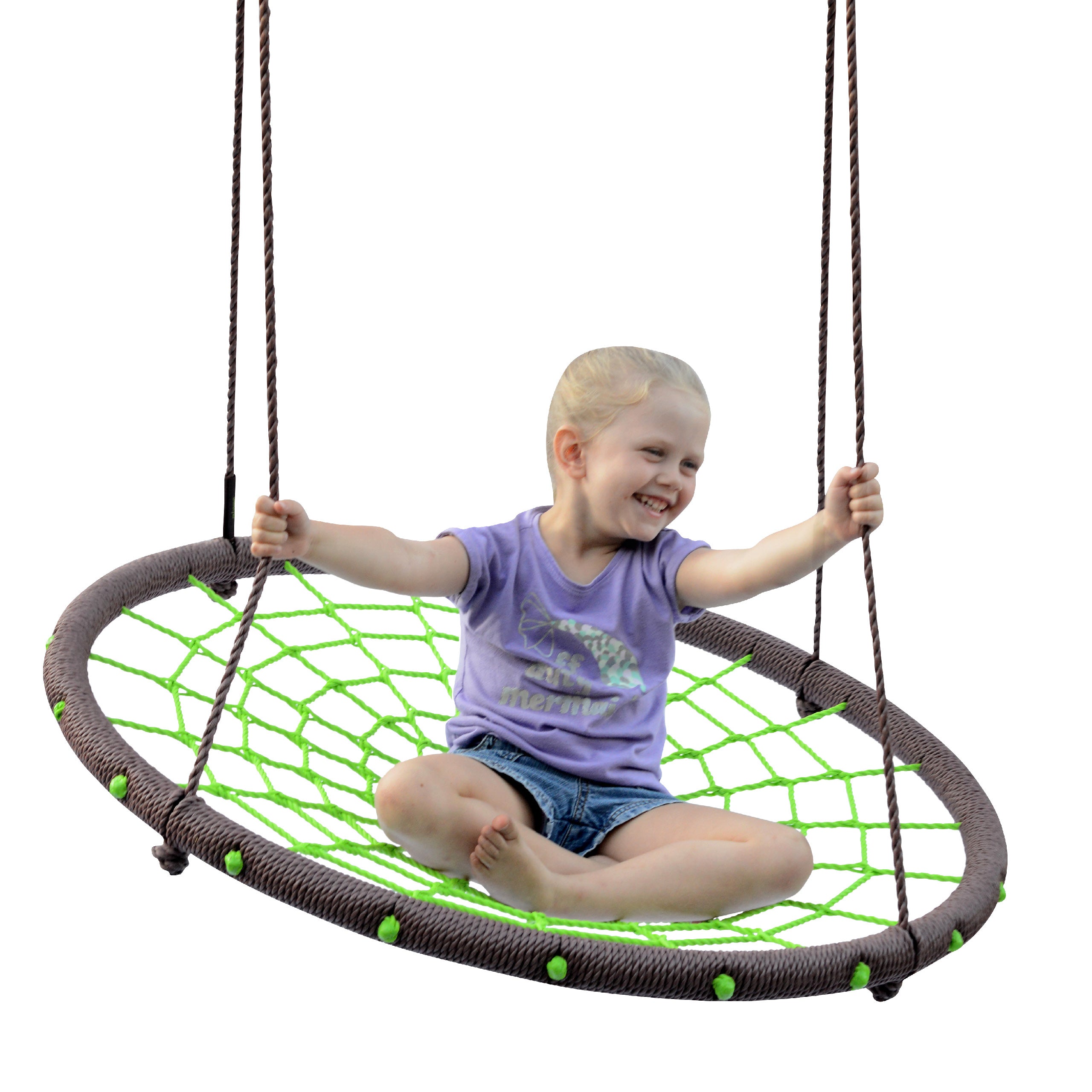 40" Spider Rider Woven Rope Web Swing, Hold up to 4 Kids
