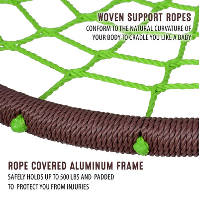 40" Spider Rider Woven Rope Web Swing, Hold up to 4 Kids