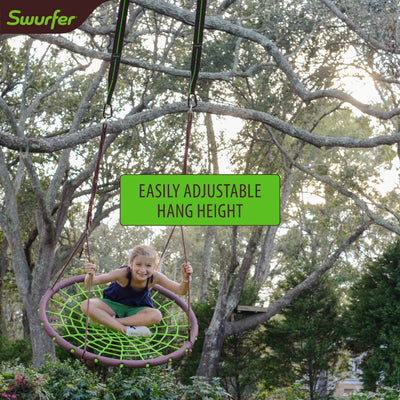 40" Spider Rider Woven Rope Web Swing, Hold up to 4 Kids