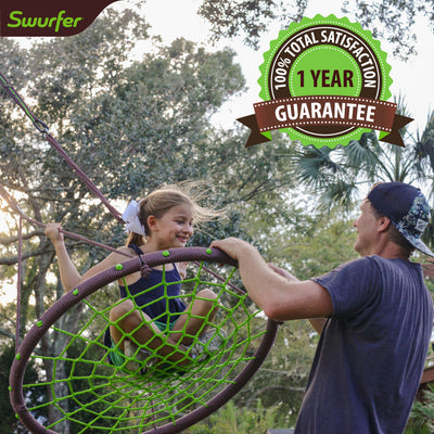 40" Spider Rider Woven Rope Web Swing, Hold up to 4 Kids