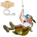 Load image into Gallery viewer, Swurfer Swift — Curved Maple Wood Tree Swing for Kids