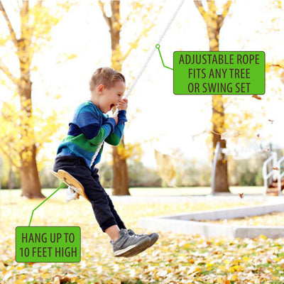Swurfer Swift — Curved Maple Wood Tree Swing for Kids