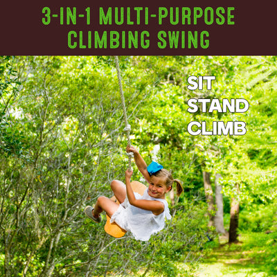 Swurfer Swift — Curved Maple Wood Tree Swing for Kids