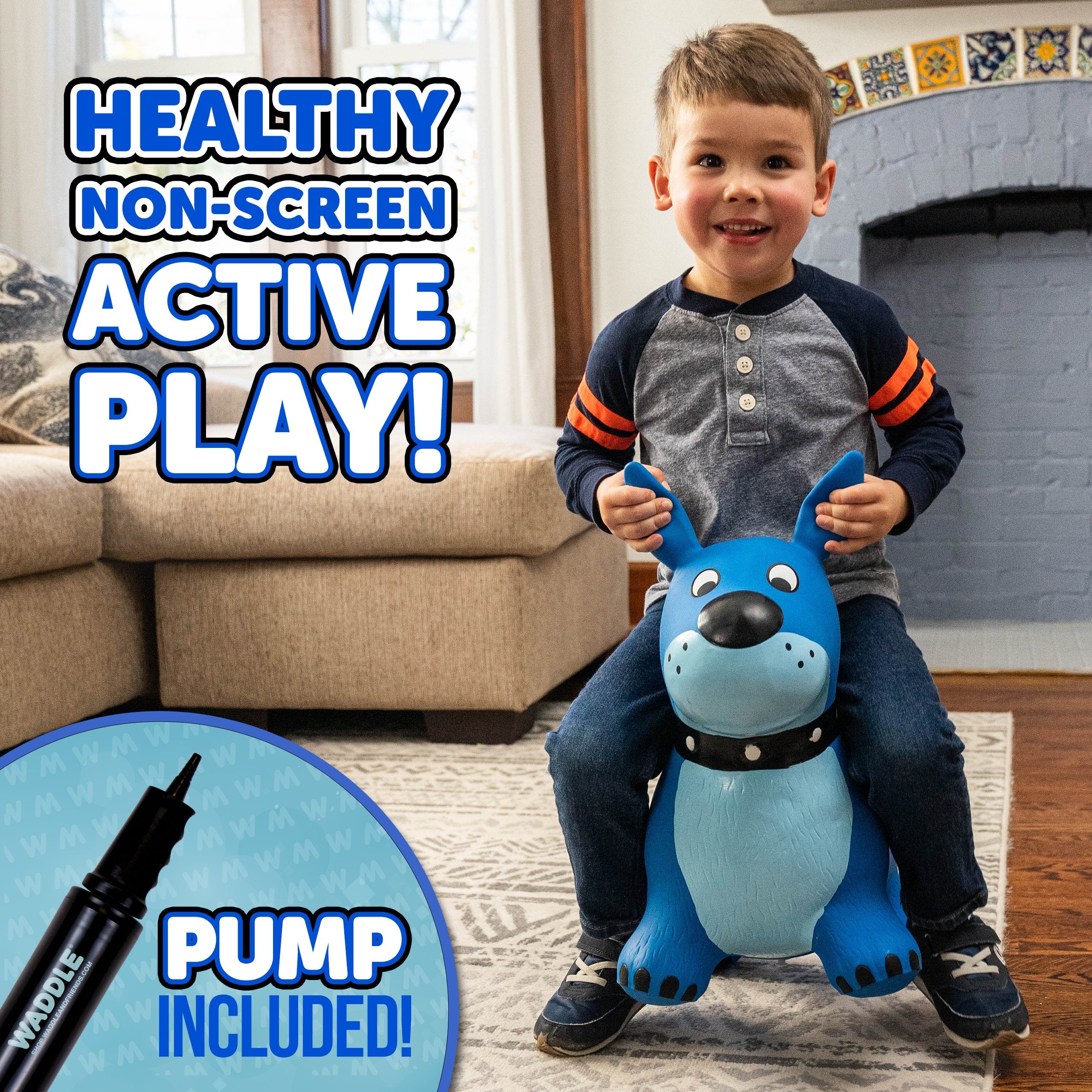 Waddle Animal Bouncy Hoppers, Indoor/Outdoor, Ages 2+