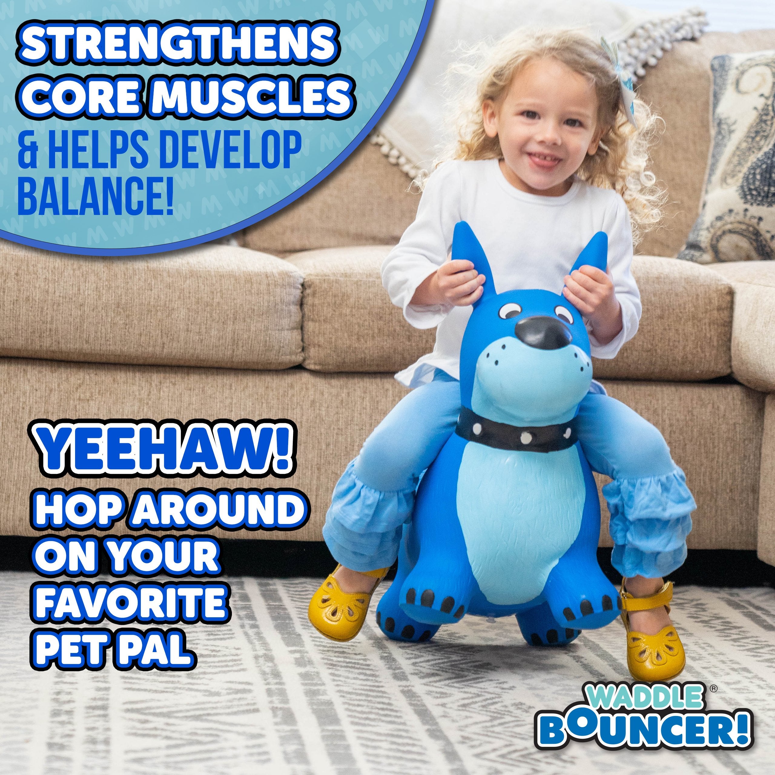 Waddle Animal Bouncy Hoppers, Indoor/Outdoor, Ages 2+