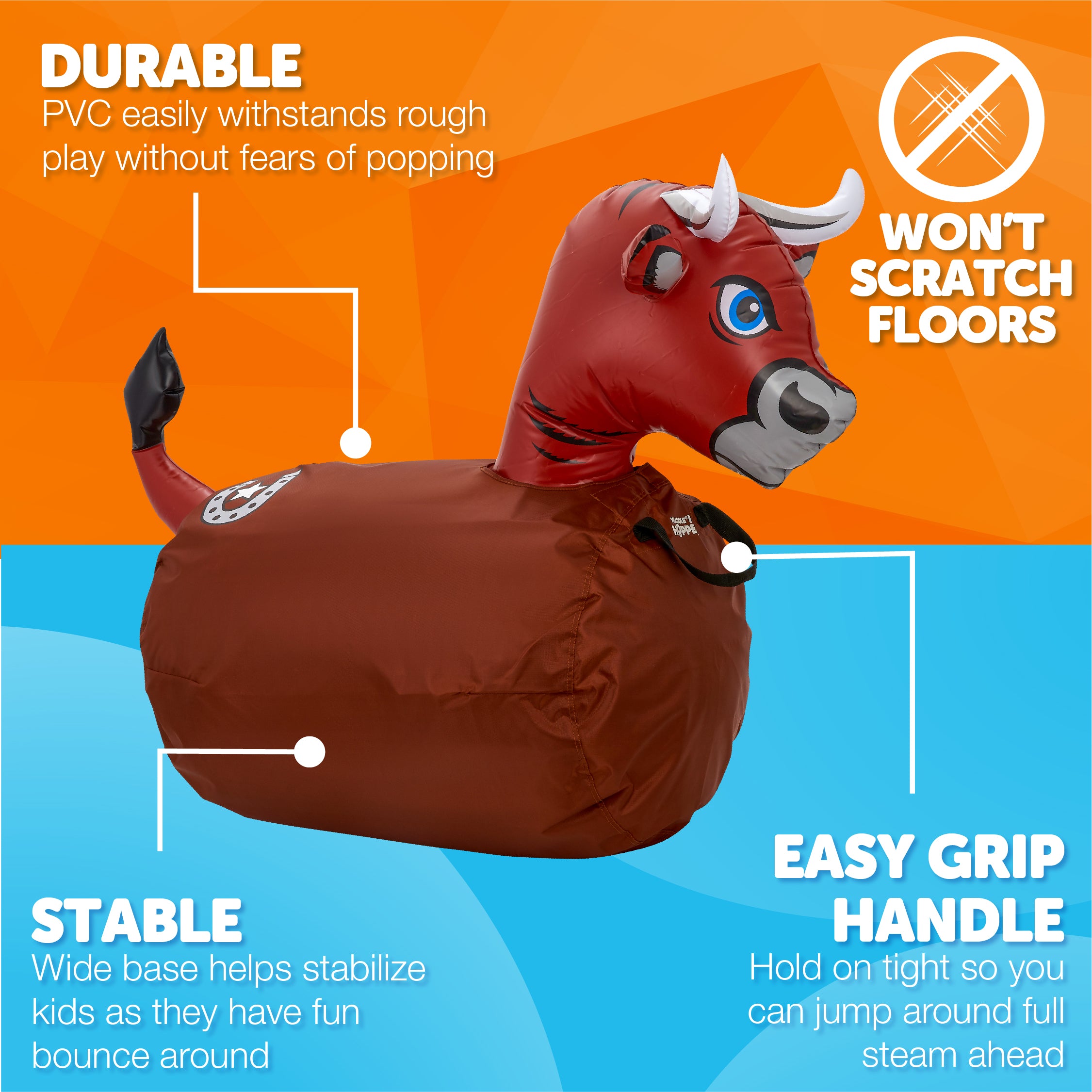 Waddle Large Hip Hopper Inflatable Bouncer, Ages 5+