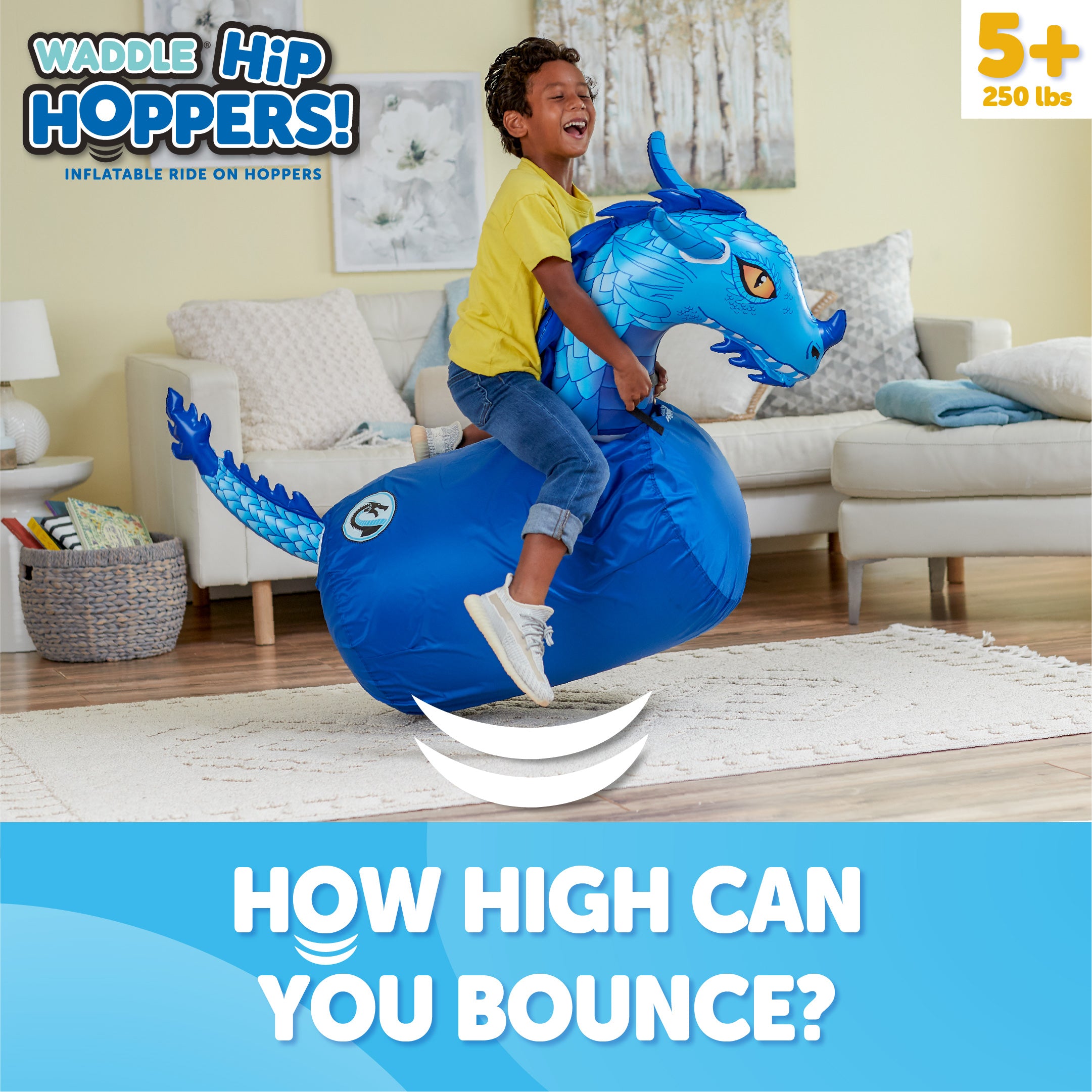 Waddle Large Hip Hopper Inflatable Bouncer, Ages 5+