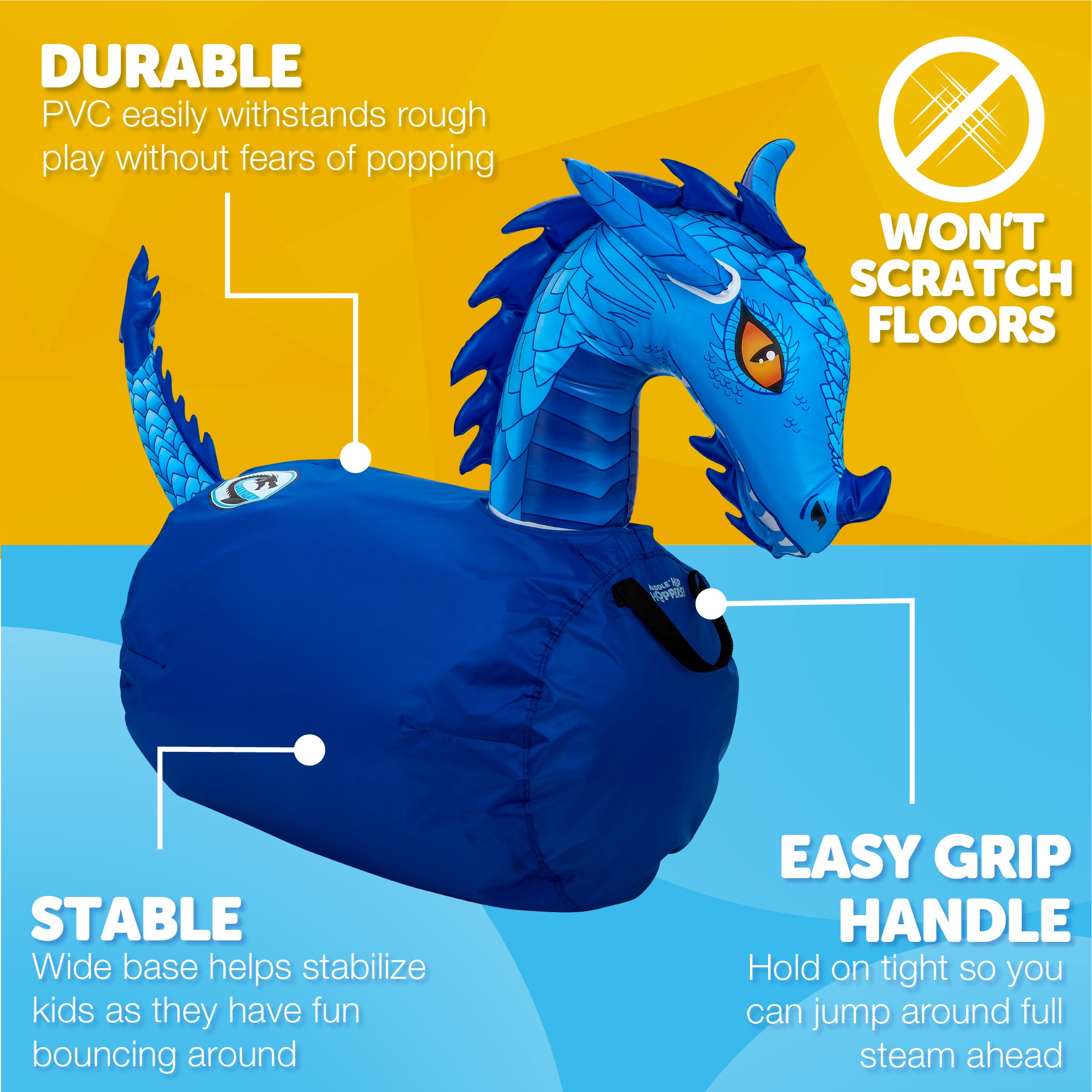 Waddle Large Hip Hopper Inflatable Bouncer, Ages 5+