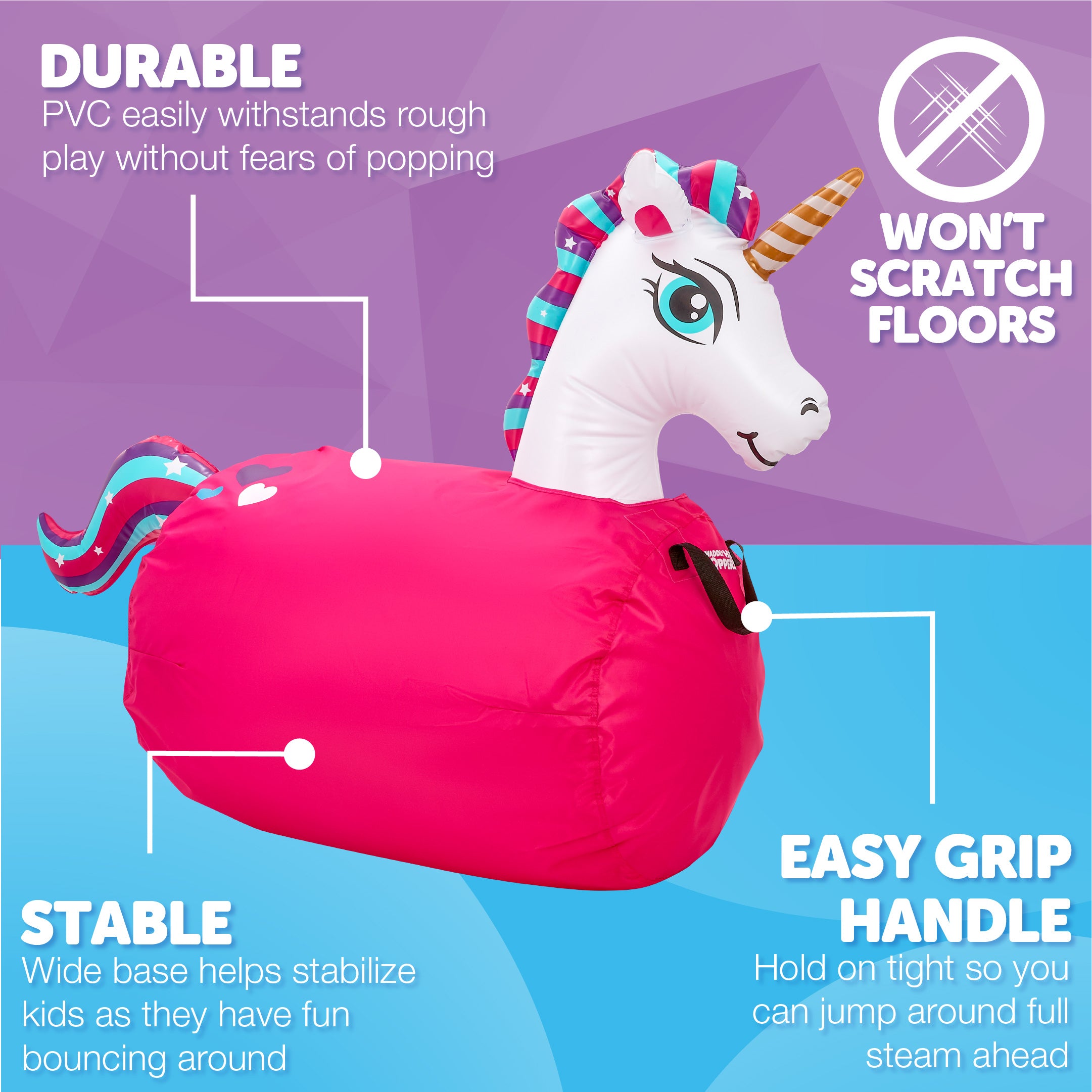 Waddle Large Hip Hopper Inflatable Bouncer, Ages 5+