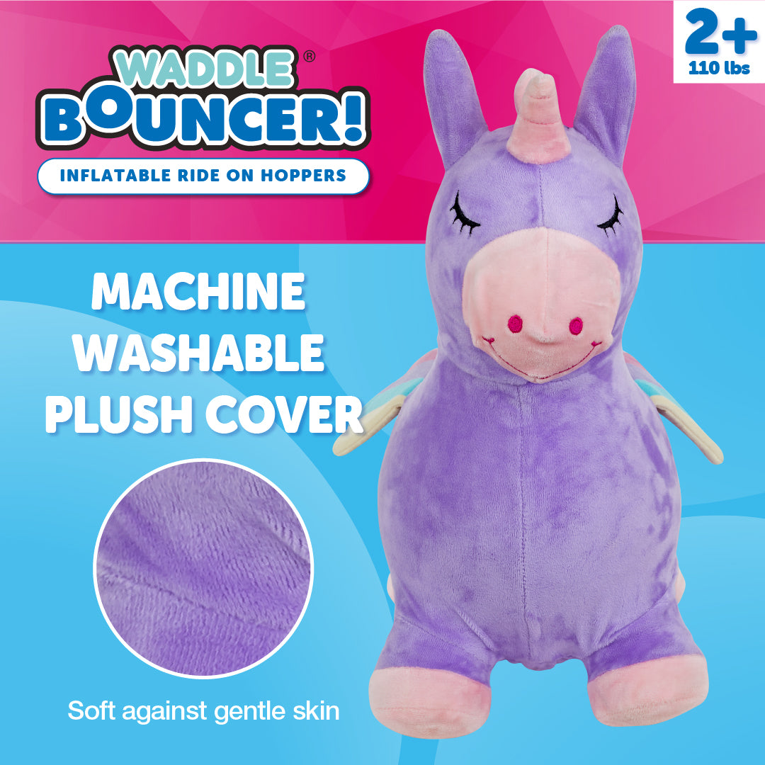 Waddle Washable Plush Cover Bouncy Animal Hoppers, Ages 2+