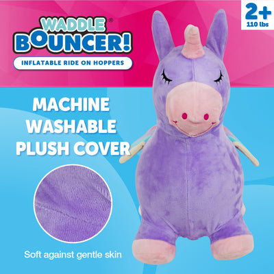 Waddle Washable Plush Cover Bouncy Animal Hoppers, Ages 2+