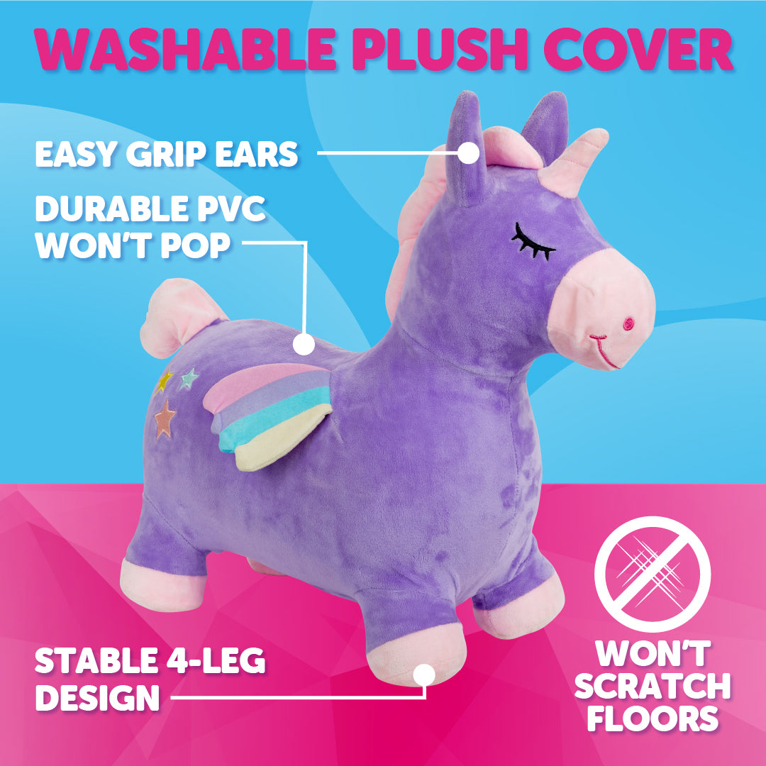 Waddle Washable Plush Cover Bouncy Animal Hoppers, Ages 2+