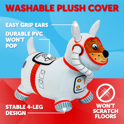 Waddle Washable Plush Cover Bouncy Animal Hoppers, Ages 2+