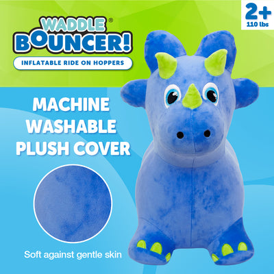 Waddle Washable Plush Cover Bouncy Animal Hoppers, Ages 2+