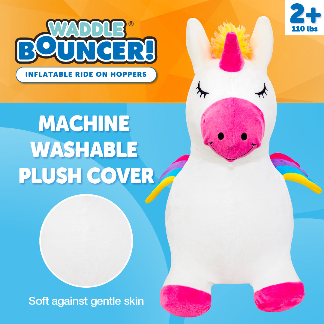 Waddle Washable Plush Cover Bouncy Animal Hoppers, Ages 2+
