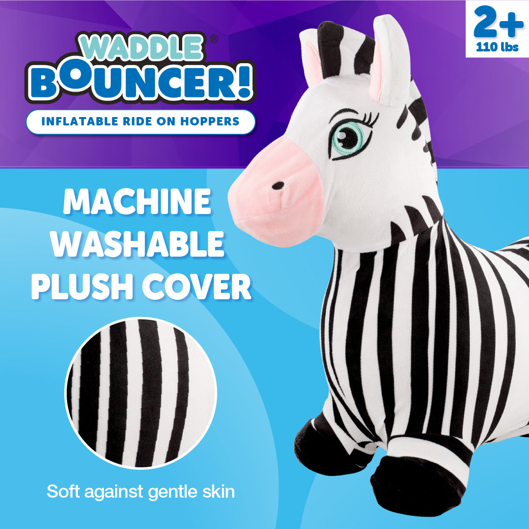 Waddle Washable Plush Cover Bouncy Animal Hoppers, Ages 2+