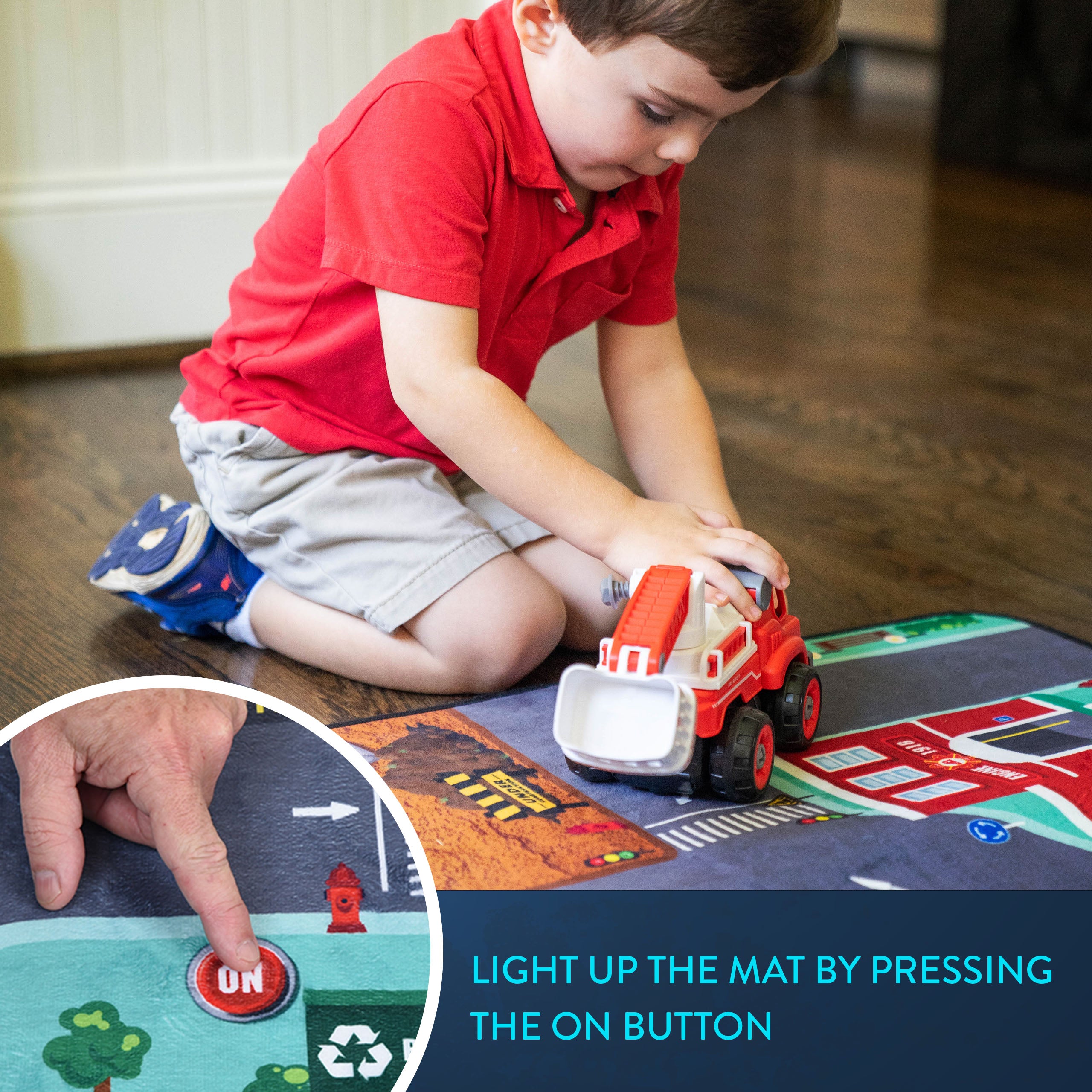 Power Gearz LED Light Up Kids Carpet Playmat