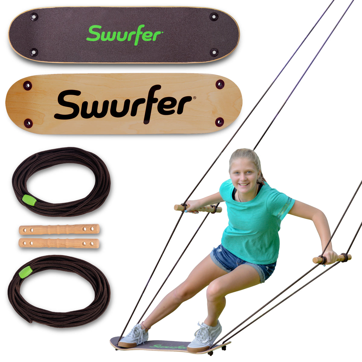 TreeSkate Stand Up Skateboard Tree Swing, Ages 6+